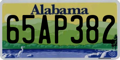 AL license plate 65AP382