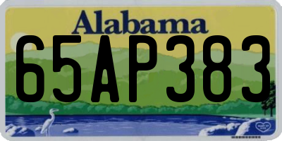 AL license plate 65AP383