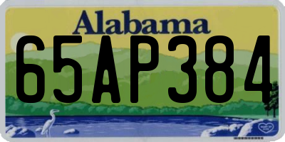 AL license plate 65AP384