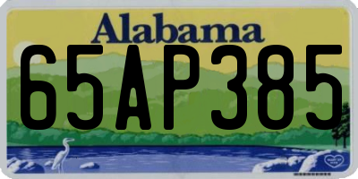AL license plate 65AP385