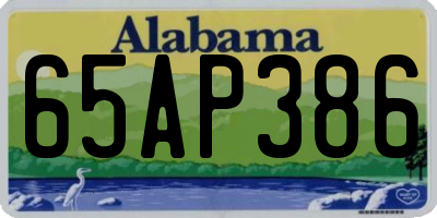 AL license plate 65AP386