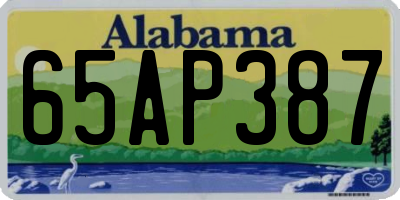 AL license plate 65AP387