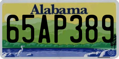 AL license plate 65AP389