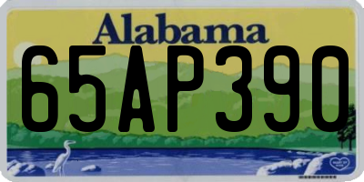 AL license plate 65AP390