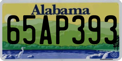 AL license plate 65AP393
