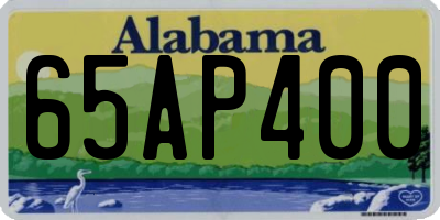 AL license plate 65AP400