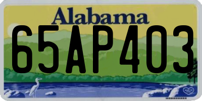 AL license plate 65AP403