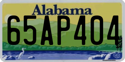 AL license plate 65AP404
