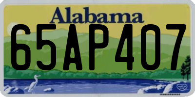 AL license plate 65AP407