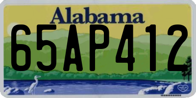 AL license plate 65AP412