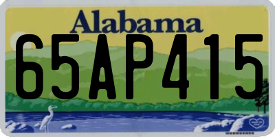 AL license plate 65AP415