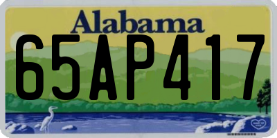 AL license plate 65AP417