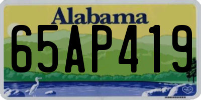 AL license plate 65AP419