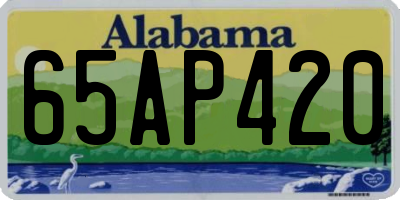 AL license plate 65AP420