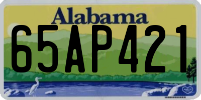 AL license plate 65AP421