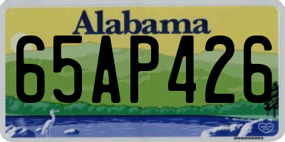 AL license plate 65AP426