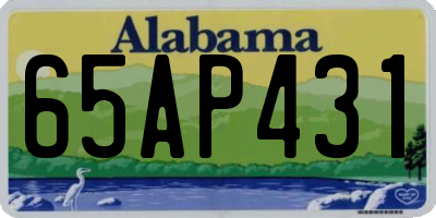 AL license plate 65AP431