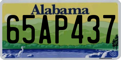 AL license plate 65AP437