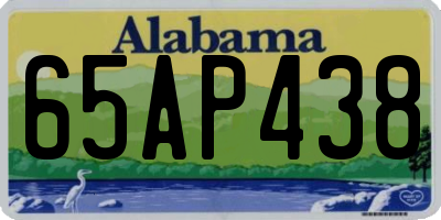 AL license plate 65AP438