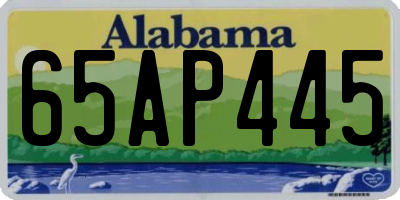 AL license plate 65AP445