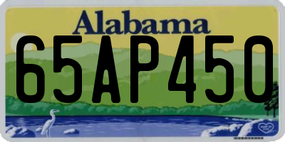 AL license plate 65AP450