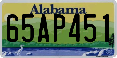 AL license plate 65AP451
