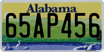 AL license plate 65AP456