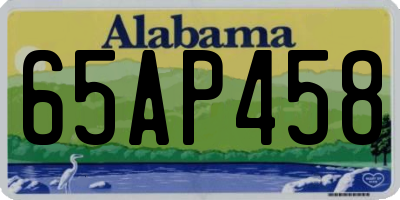 AL license plate 65AP458
