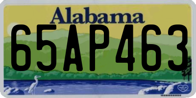 AL license plate 65AP463