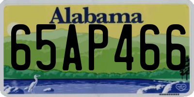 AL license plate 65AP466