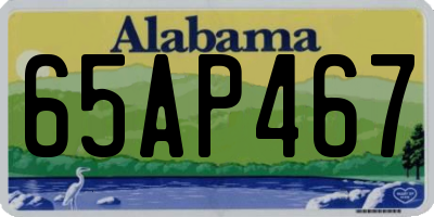 AL license plate 65AP467