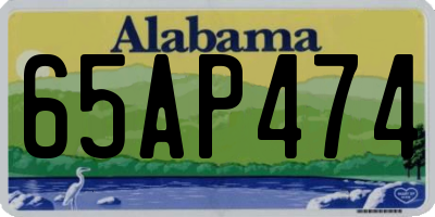 AL license plate 65AP474