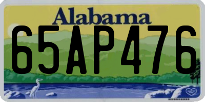 AL license plate 65AP476