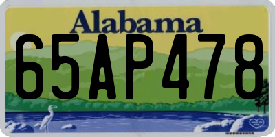 AL license plate 65AP478