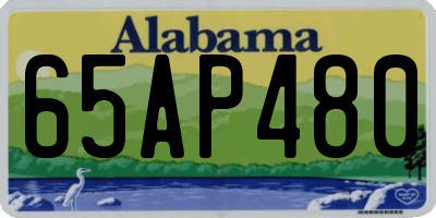 AL license plate 65AP480