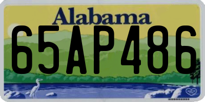 AL license plate 65AP486