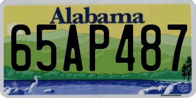 AL license plate 65AP487