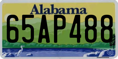 AL license plate 65AP488