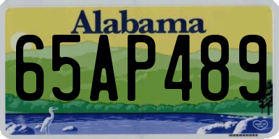 AL license plate 65AP489