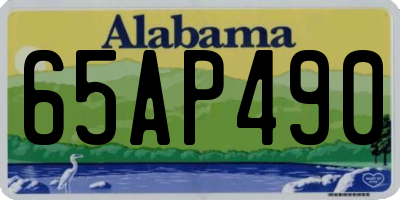 AL license plate 65AP490