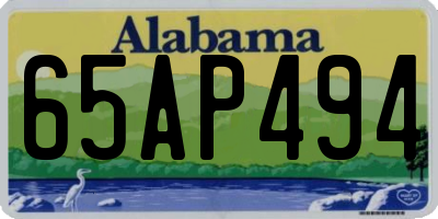 AL license plate 65AP494