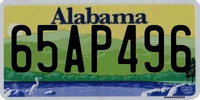 AL license plate 65AP496