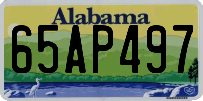 AL license plate 65AP497