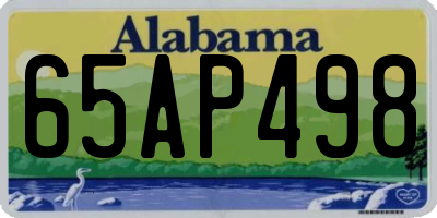 AL license plate 65AP498