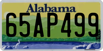 AL license plate 65AP499