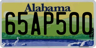 AL license plate 65AP500