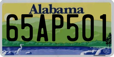 AL license plate 65AP501