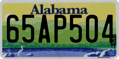 AL license plate 65AP504