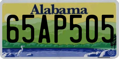 AL license plate 65AP505