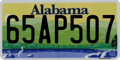 AL license plate 65AP507